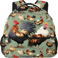 Pijetao i piletine velike lagane školske torbe srednjoškolske školske školske školske torbe za dječake