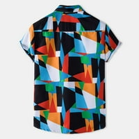 Muška geometrijska grafička košulja za rušenje kratkih rukava majice Ležerne prilike Ležerne prilike