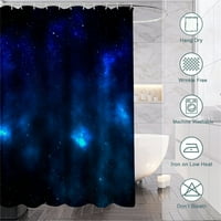 Galaxy Space Star Star Print Bath Curking za zavjese za zavjese za kupatilo za kupatilo, br. 5, 150x