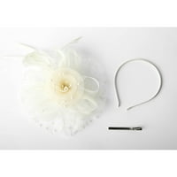 Pgeraug pokloni za žene čaj za glavu za glavu Kentucky Wedding Floral Mesh Feather Frizerski mrežica