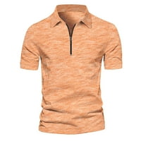 Hanas muške ljetne košulje, kratki rukav V izrez, suhe fit lagane golf majice, modna retro traka Print