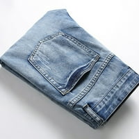 Uorcsa Cargo Slim elastificirane na otvorenom modne traperice Muške hlače Plava