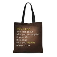 Platno tota torba inspirira životnu inspiraciju motivaciju na smeđoj filozofiji pozitivno trajnoj vrećici