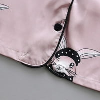 Toddler Baby Boys Girls Pamuk Pajamas Set Bunny Print Short rukav s kratkim rukavima Kratkim majicama