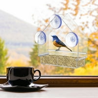 Wendunide hranilice za ptice Sjeme za viseće stol prozor ptica zagledavanje usisnog hotela Clear Feed staklo vrt i vrtni hranilac