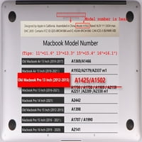 Kaishek za stare slučajeve MACBOOK Pro rano 2015 2014 2013 Kasno objavljen model A1425 A1502, plastični