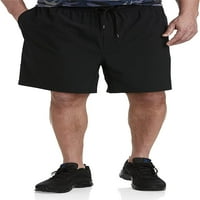 Društvo jednog od strane DXL muških velikih i visokih 2-atletske kratke hlače, crna, 6xl
