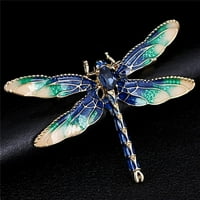 Buytra Charm Rhinestone Enamel Dragonfly Animal Brooch Pin Ženski poklon nakit