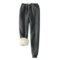 HHEI_K Zimske pantalone janjeće kašmire i kašmir zadebljanih toplim bodysuits gamaše labave pantalone