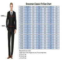 Braveman Classic Fit 2-komadni muški jakni i pant