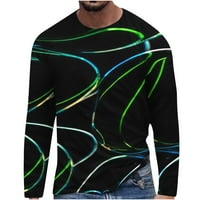 Jesenske košulje za muškarce s dugim rukavima 3D tiskanje Majica Labavi pulover podloge Top bluze i
