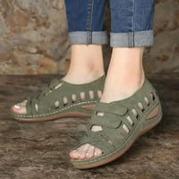Sandale za žene - plus veličine Leisure Hollow Retro Youth Ženske sandale zelene veličine 9.5