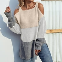 Buigttklop Vrijeme i TRU džemperi za ženske čišćenje Žene Ležerne prilike podudaranje pulover dugih