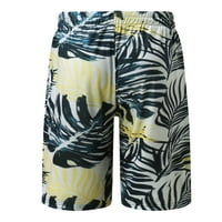 Feiboyy muns proljeće ljetografija za odmor za odmor na plaži Hawaii Print Laceup kratke hlače
