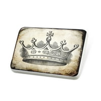 Porcelein Pin Crown Vintage Lapel Značka - Neonblond