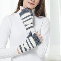 Striped Flip poklopce rukavice crtane rukavice bez prstiju s gornjim mekim zimskim rukavicama rastegnuta