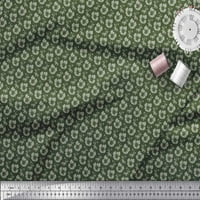 Soimoi zelena pamučna kambrična tkaninska tkaninska listova i cvjetni tkanini otisci sa dvorištem širom
