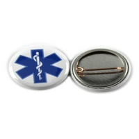 Zvezda života EMS Medicinski ambulantni simbol Pljuska dugmad okrugli - pakovanje