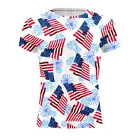 Muška majica Dan nezavisnosti Američka zastava Štampana modna proljeća Ljeto Ležerne prilike kratkih
