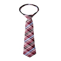 Spring Noyon Boy's Tartan Plaid tkani kravata patent zatvarača