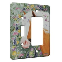 Kuzmark Gang Single Toggle Jednobojni kofer zidna ploča - Palomino velški pony s velškim divljim cvjetnicima