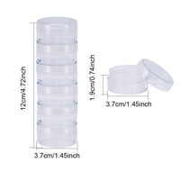 1set 10g 10ml okrugli plastični spremnici za pohranu kolumnih zvuka za pohranu za pohranu za zagradnje