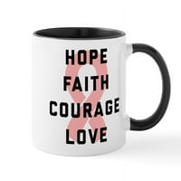Cafepress - Nadam se Vjerija hrabrost Love - OZ keramička krigla - Novelty caffe čaj čaja