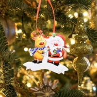 Kiskick Santa Claus Privjesak Eko-Friendly Lovely: Božićna dekoracija sintetička smola Xmas Tree Elk