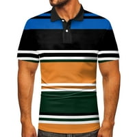 Muška posteljina majica Casual Ljetna kratka rukava izrezana majica od tiskane majice TOP bluza