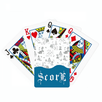 Crtani ptice Mountain Star Grass Tree Score Poker igračka karta Inde