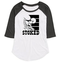 Kikiriki - Stoked - Juniors Raglan grafička majica