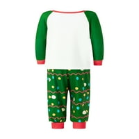 Mubineo Porodica koja odgovara božićnim pidžamim setovi, dugih rukava O vrat + božićno drvce za gaća