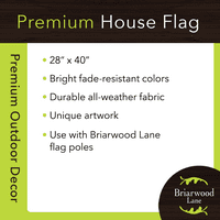Zastava kuće za ljudsku vrtu zmajskog šarke cvjetni 28 40 Briarwood Lane