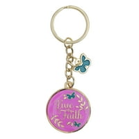 Sa ljubavnim ženskim ključem, uživo od vjere ružičaste walter leptir šarm medaljon metal metal dizajn