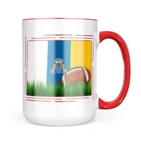Neonblond Fudbal sa zastavama Kanarska ostrva Regija Španija Poklon za ljubitelje čaja za kavu