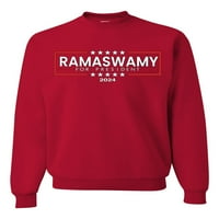Divlji Bobby Ramaswamy za predsjedničke zvijezde Crvena i bijela politička unizačka dukserica, crvena,