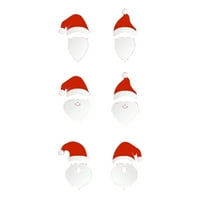 Hemoton Božić Santa Claus naljepnice Samoljepljivi santa šešir i brkovi naljepnica za ukrašavanje