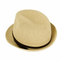 Fedora hat ljeto cool papir slama trilby bend za muškarce sl