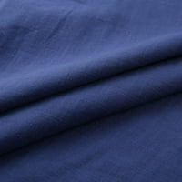 Danhjin Plus vrhovi veličine za žene Ljeto Vintage casual rukav sljezni vrat pamučne posteljine majice