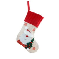 Božićni ukrasi za božićne ukrase Crvene granice Netkane božićne čarape Božićni pokloni Božićni privjesci