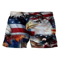 Bellella Muns Summer Patriots Neovisnosni kratke hlače za odmor za odmor Američka zastava Kratke hlače