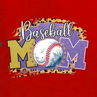 Bejzbol mama Cheetah blista sportska majica dugih rukava, crvena, velika