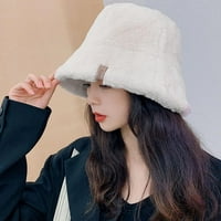 Ženska modna kašika šešir Tartan Print Fau Fur Forter Sports Ribar kapu za povremeni zimski topli šešir