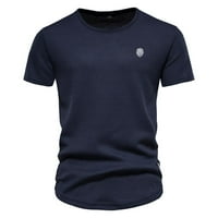RoyallovecaSual Floidery majica Muški okrugli izrez Solidna boja Sportska osnovna donja košulja Muške