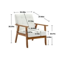 Set akcentnih stolica s malim bočnim stolom, jednokrevetne stolice sa punim drvenim nogama, udobne ležaljke