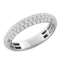 Carat Diamond Unise vjenčani prsten u 14k bijelo zlato