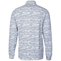 Muški rezač i buck charcoal iowa ciclones Big & visoki Traverse Camo Print Stretch Quarter-zip pulover
