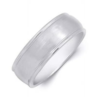 Čvrsta srebrna srebrna muška godišnjica vjenčani prsten