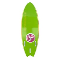 Otok Vodeni sportovi Swallow Rep Softtop za surfanje Žuta 6FT6IN