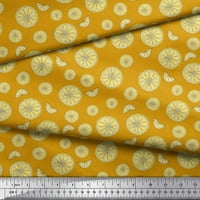 Soimoi Gold Velvet tkanina limunska kriška povrće tiskano šivanje tkanine BTY wide